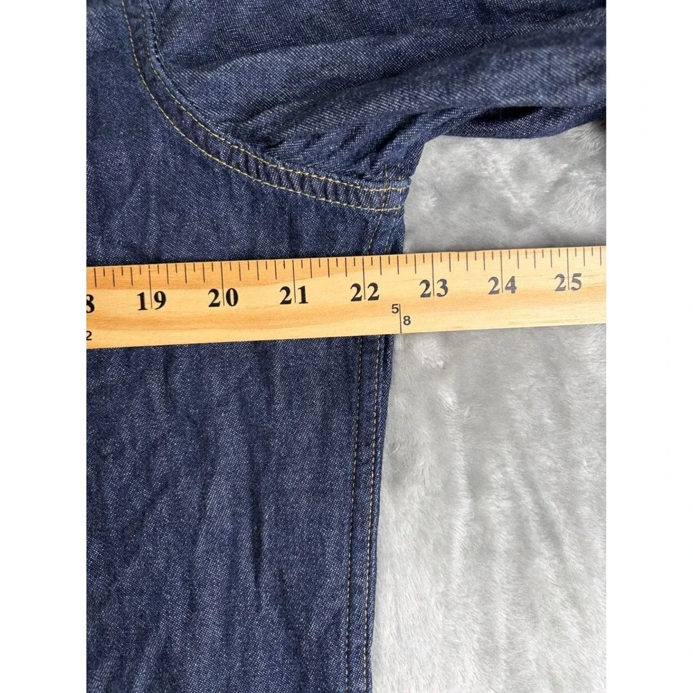 Levi's Standard Fit Western Men's Casual Button-Down Shirt L Blue